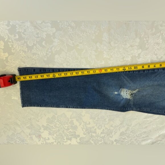 Kut From The Kloth Sz 10 High Rise Chrissie Fab Ab Straight Leg Distressed Jeans - Picture 8 of 9